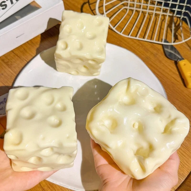 Fidget Cube Original - Таба Сквиши-антистресс в форме кубика сыра,